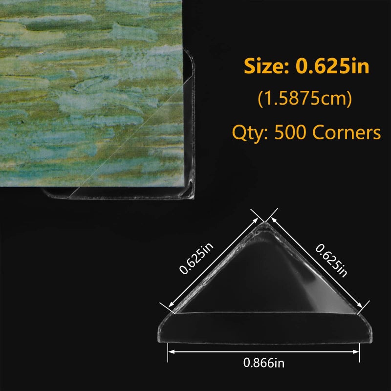 Lineco Infinity 0.625" Clear Acid-Free Archival Photo Corners Self Adhesive, Pressure Sensitive, Non-Yellowing, Mounting for Pictures, Scrapbook, DIY, Displaying Posters (Pack of 500) - Image 5